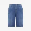 亚历山大麦昆/Alexander McQueen 男士褶裥牛仔短裤水洗蓝色 749608QVY824001