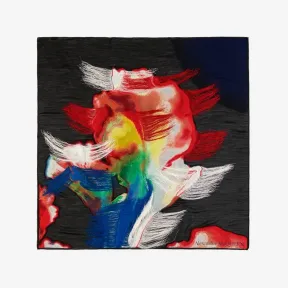 亚历山大麦昆/Alexander McQueen 海军蓝/象牙色女式日晒花朵披肩 7524463E44Q4178 813104063