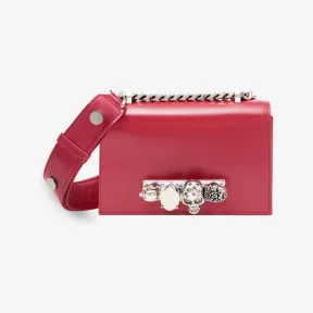 亚历山大麦昆/Alexander McQueen 女士 The Biker 唇膏红迷你宝石挎包 7565211BLCM6444 813101577