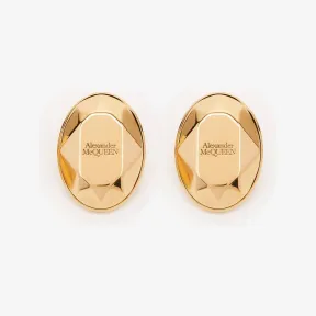 亚历山大麦昆/Alexander McQueen 女式仿古金刻面宝石耳钉 757449J160T0448 813081139