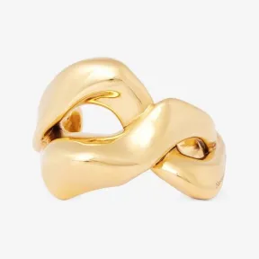 亚历山大麦昆/Alexander McQueen 女士复古金色扭纹手镯 757480J160T0448 