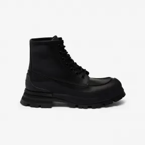 亚历山大麦昆/Alexander McQueen 男士Wander系带靴黑色 758769WHLZ41000