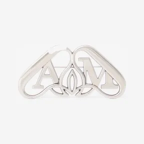 亚历山大麦昆/Alexander McQueen 男士Seal胸针银色 763101J160Y0446