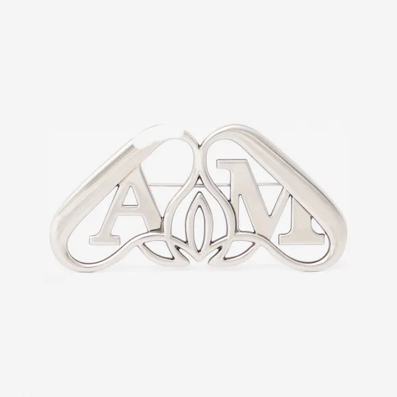 亚历山大麦昆/Alexander McQueen 男士Seal胸针银色 763101J160Y0446