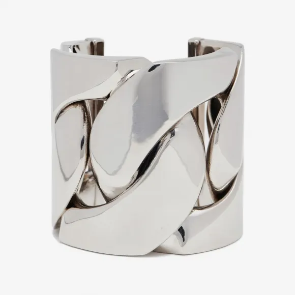 亚历山大麦昆/Alexander McQueen 女士链环手镯古银色 768014I46070926