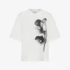 亚历山大麦昆/Alexander McQueen 女式摄影兰花白色大廓形 T 恤 769759QZAKI0900 769759QZAKI0900