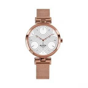 爱华时/Alfex 叶玫瑰金抛光 石英机芯 5744-2166