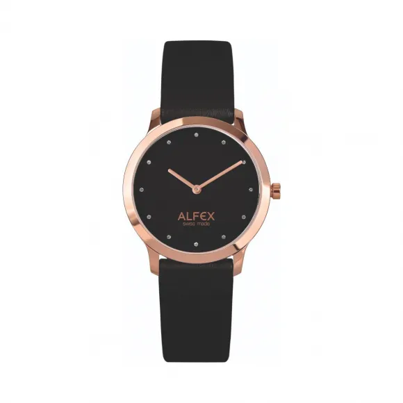 爱华时/Alfex 叶玫瑰金抛光 石英机芯 5745-2036