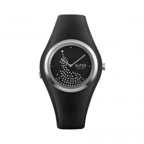 爱华时/Alfex 不锈钢抛光/黑硅 石英机芯 5751-2172