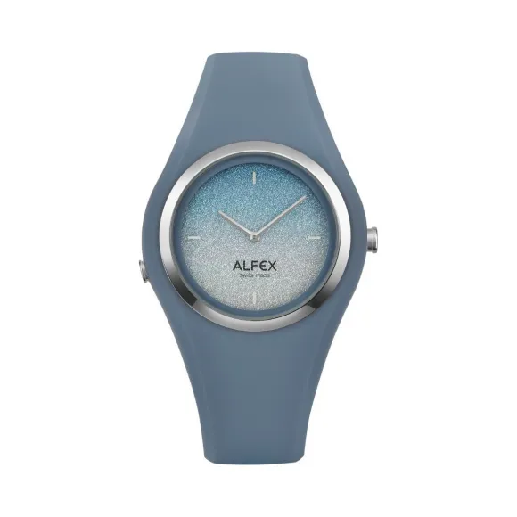 爱华时/Alfex 不锈钢抛光/蓝色硅 石英机芯 5751-2190