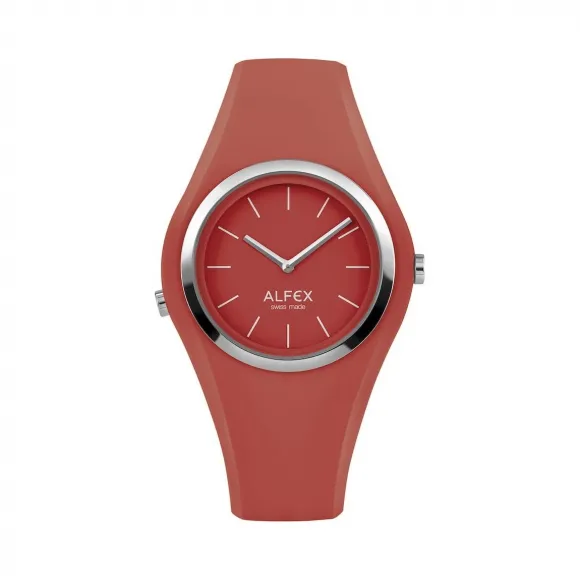 爱华时/Alfex 不锈钢抛光/红色极光硅 石英机芯 5751-975