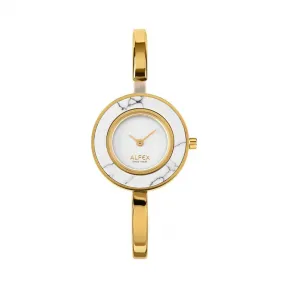 爱华时/Alfex 黄金抛光白绿松石 石英机芯 5772-2149