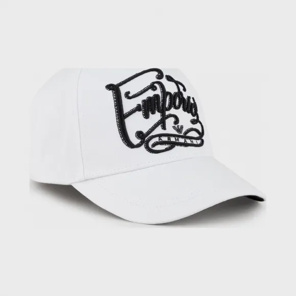 阿玛尼/Armani 刺绣LOGO棉质棒球帽 | 帽子与手套- 6372741P502