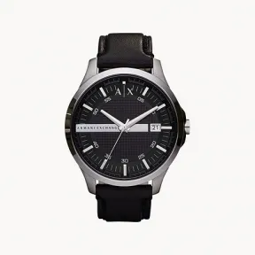 Armani Exchange 男士 手表 46MM 皮革 石英机芯   AX2101