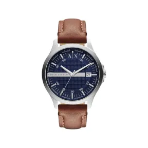 Armani Exchange 男士 手表 46MM 皮革 石英机芯   AX2133