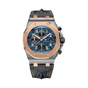 爱彼/Audemars Piguet  皇家橡树离岸型系列 精钢/18K玫瑰金表圈  男表 26471SR.OO.D101CR.