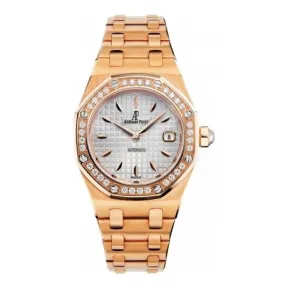 爱彼/Audemars Piguet  皇家橡树系列 18k玫瑰金镶钻 自动机械机芯 女表 77321OR.ZZ.1230OR.
