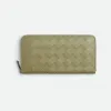 葆蝶家/Bottega Veneta Intrecciato编织环绕式拉链钱包 593217VCPQ42919