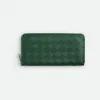 葆蝶家/Bottega Veneta Intrecciato编织环绕式拉链钱包 593217VCPQ63070