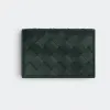 葆蝶家/Bottega Veneta 墨水绿 / 淡蓝色 100% 牛皮革  名片卡包 605720VCPQA3023
