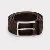 葆蝶家/Bottega Veneta 深巧克力色 牛皮革 男士 intrecciato编织腰带 609182VCPQ32145
