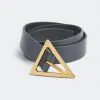 葆蝶家/Bottega Veneta 闪电灰 牛皮革 女士 triangle腰带 609275VMAU11233
