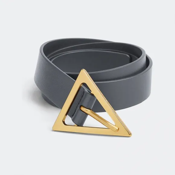 葆蝶家/Bottega Veneta 闪电灰 牛皮革 女士 triangle腰带 609275VMAU11233