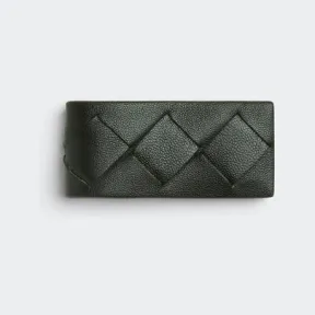 葆蝶家/Bottega Veneta 深绿色 100% 牛皮革 男士 钱夹 609799VCPQ13009