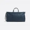 葆蝶家/Bottega Veneta 深蓝色 100% 牛皮革 男士 classic intrecciato编织旅行包 650061V0E513121