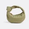 葆蝶家/Bottega Veneta 洞石绿 羊皮革/牛皮革 女士 mini jodie迷你手提包 651876VCPP52916