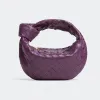 葆蝶家/Bottega Veneta 茄子紫 羊皮革/牛皮革 女士 mini jodie迷你手提包 651876VCPP55024