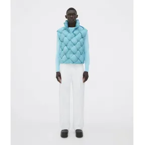 葆蝶家/Bottega Veneta 淡蓝色 100% 聚酰胺 男士 马甲 664055VF4K08955