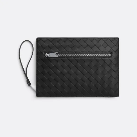 葆蝶家/Bottega Veneta 黑色 100% 牛皮革 男士 classic intrecciato编织旅行包 693675V0E518803