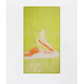 葆蝶家/Bottega Veneta 柠檬奇异果绿/鲜橙橘 棉 女士 沙滩毛巾 696488V1Y407794