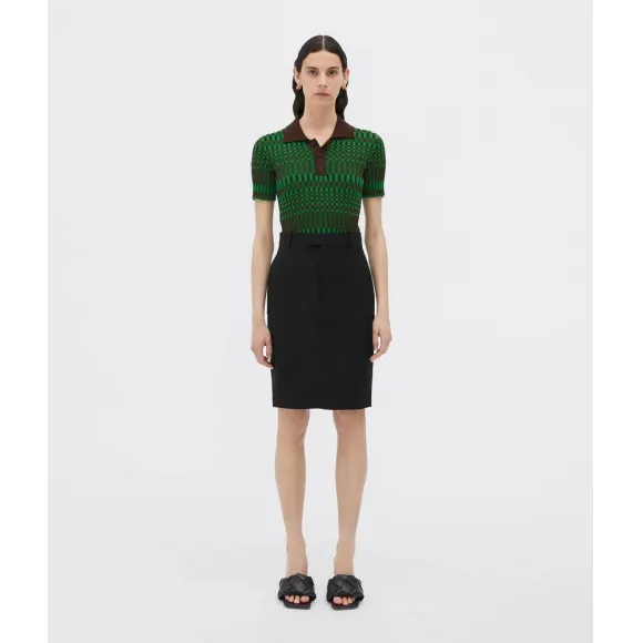 葆蝶家/Bottega Veneta 黑色 100% 羊毛 女士 短裙 708030V25W01000