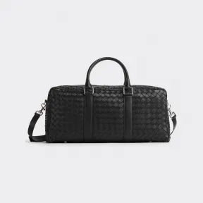 葆蝶家/Bottega Veneta 黑色 100% 牛皮革 男士 classic intrecciato编织健身包 710058V0E518803