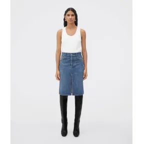 葆蝶家/Bottega Veneta 中厚水洗英迪格蓝 100% 棉 女士 中号水洗牛仔短裙 710780V2EN04715