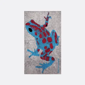 葆蝶家/Bottega Veneta 蓝色 / 红色 / 黑色 100% 棉 女士 棉质毛圈青蛙图案提花沙滩毛巾 715017V2II04070