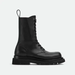 葆蝶家/Bottega Veneta 黑色 牛皮革 男士 lug系带靴 715516VBS501000