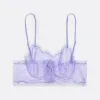 葆蝶家/Bottega Veneta 紫藤花色 57%聚酰胺、43%人造丝 女士 花卉蕾丝钢圈文胸 716845V17T05117