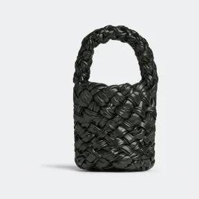 葆蝶家/Bottega Veneta 深绿色 牛皮革 女士 迷你kalimero水桶包 717177VA9A63002