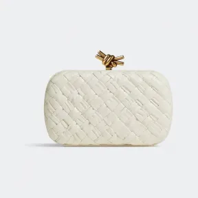 葆蝶家/Bottega Veneta 骨米色 牛皮革 女士 knot晚装包 717622V2H419233