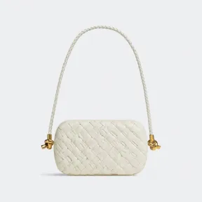 葆蝶家/Bottega Veneta 骨米色 100% 羊皮革 女士 knot肩带晚装包 717623V2H419233