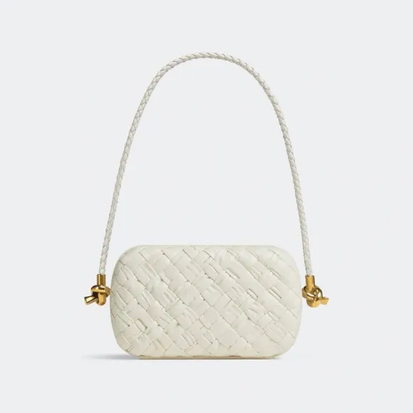 葆蝶家/Bottega Veneta 骨米色 100% 羊皮革 女士 knot肩带晚装包 717623V2H419233