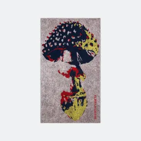 葆蝶家/Bottega Veneta 海军蓝 / 红色 / 黄色 100% 棉 男士 棉质毛圈蘑菇图案提花沙滩毛巾 721095V2IK04101