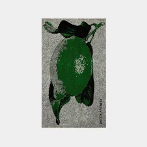 葆蝶家/Bottega Veneta 黑色 / 鹦鹉绿 / 白色 100% 棉 男士 棉质毛圈柠檬图案提花沙滩毛巾 721307V2IJ01009