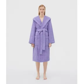 葆蝶家/Bottega Veneta 紫藤色 100% 棉 女士 intreccio编织图案棉质毛圈浴袍 7236073V1065117