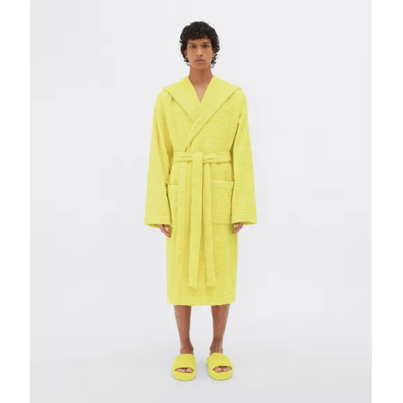 葆蝶家/Bottega Veneta Intreccio编织图案棉质毛圈浴袍 7236084V1067219