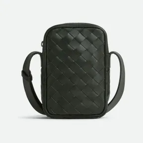 葆蝶家/Bottega Veneta Intrecciato编织拉链手机包 729296VCPQ33009