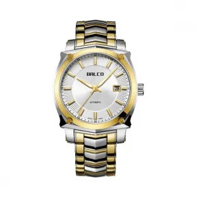 拜戈/Balco 不锈钢表壳 不锈钢圈口电黄金 旋入式透视后盖 机械 自动机械机芯 男表 1030AM2956